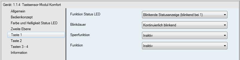 Software- T1 T2 L1 L1 L2 L2 L1 L2 Bild 5: Funktionsweise der Tasten bei aktivierter 2.Bedienebene (Trennwand geschlossen) 2.5.1. Parameter Kommentar Werte (Grundeinstellung ist Taste 1 verhält sich wie 1 Festlegung der Funktion für die zweite Bedienebene.