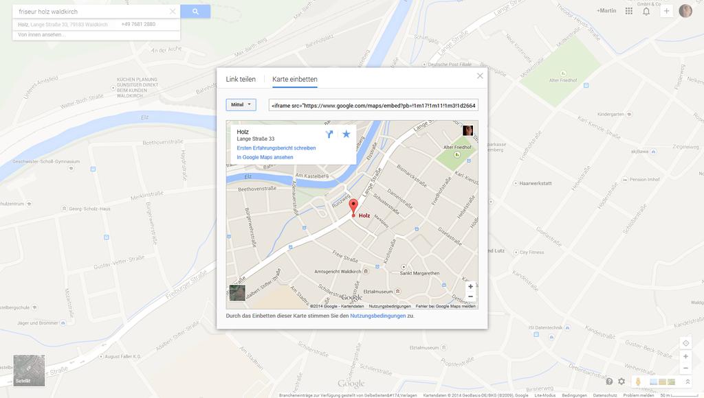 Betten Sie Google Maps in Ihre Website ein! Zeigen Sie Ihren Kunden Ihren Google Maps Eintrag!