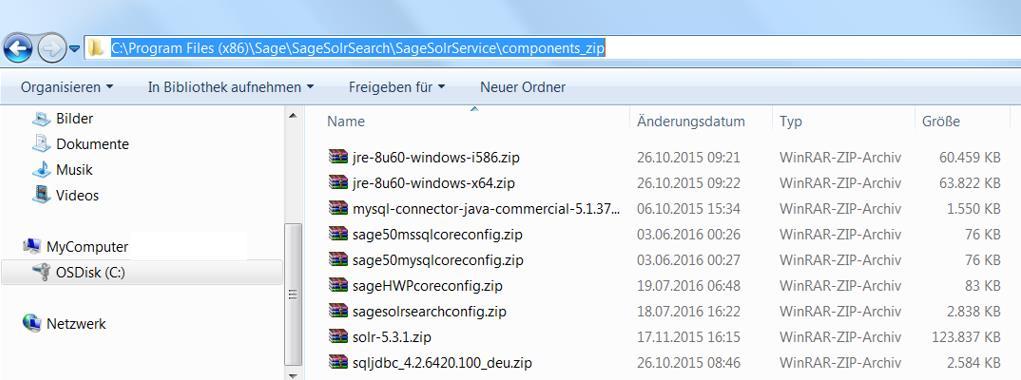 5 Im Verzeichnis C:\Program Files (x86)\sage\sagesolrsearch\sagesolrservice liegt u.a. die Datei SageSolrUpd.