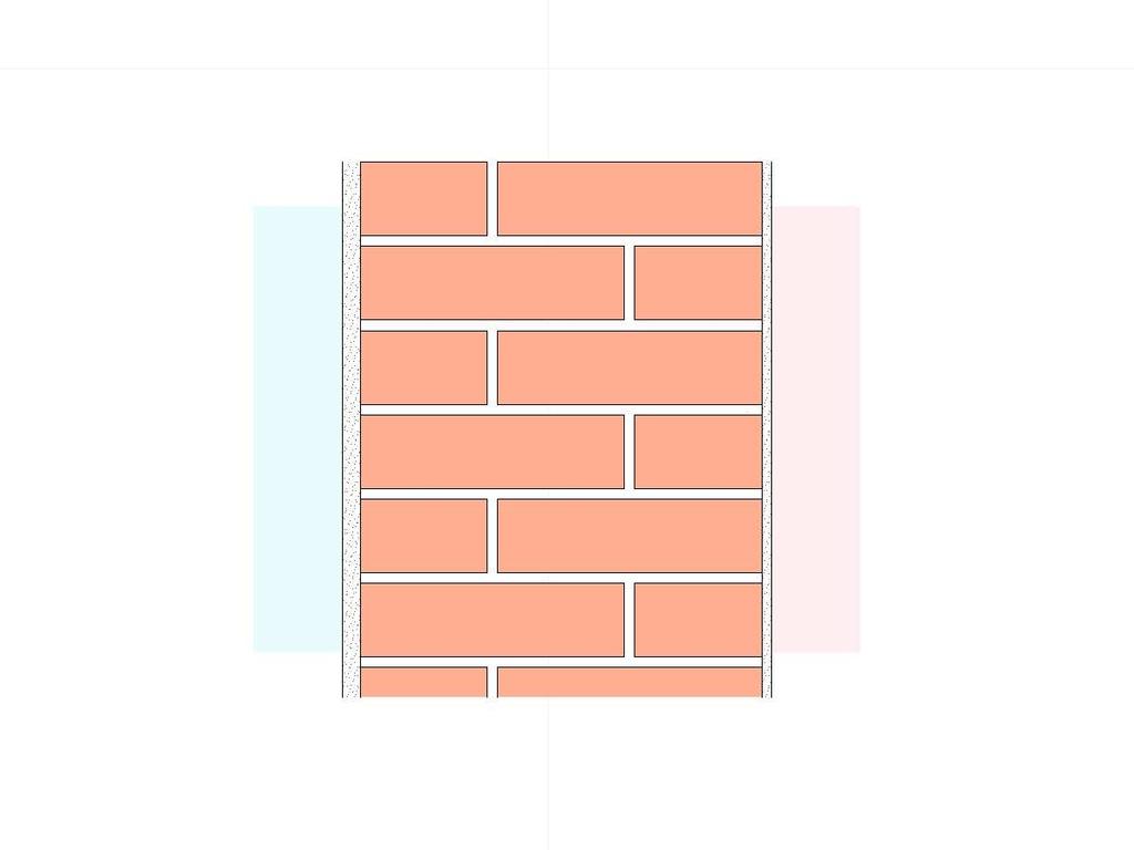 Außenwandaufbau 1,5 cm inside render existing brickwork 2,0 cm