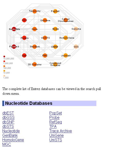 Datenbanken am NCBI über Entrez http://www.ncbi.nlm.nih.