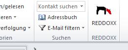Das REDDOXX Outlook AddIn Anhand des Outlook AddIn s ergibt sich die Möglichkeit die Userkonsole als festen Bestandteil von MS Outlook zu verwenden.