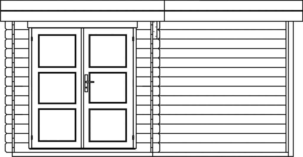LV 485 4000 x 2000 mm Blockbohlenhaus mit 28 mm Wandstärke und Anbau Werkskontrolle durch: Sehr geehrter Kunde, lesen Sie diese Anleitung vor dem Aufbau bitte vollständig durch.