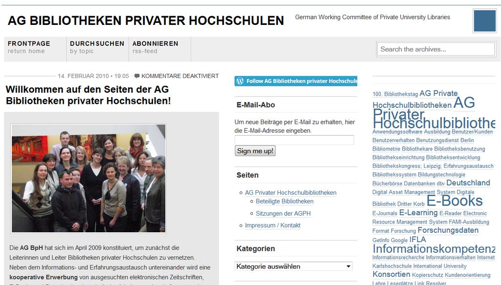AG Bibliotheken privater Hochschulen www.