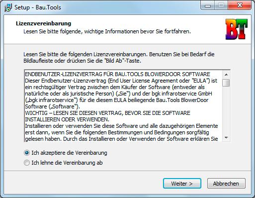 Wählen Sie die gewünschte Setup Sprache aus und starten Sie den Setupvorgang mit OK. Abb. 3.