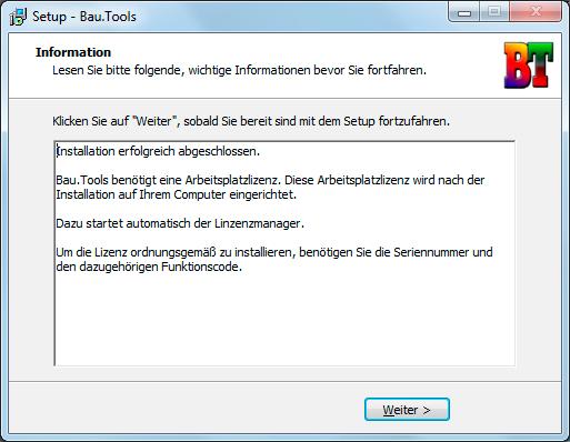 3 Installation und Aktivierung der Software Die Installation ist abgeschlossen.