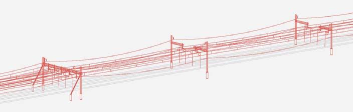 Modul ELFF-CAD 3D-Modell der Fahrleitungsanlage ELFF-CAD: 3D-Modell der Fahrleitungsanlage In ELFF-CAD wird ein 3D Drahtmodell der Fahrleitungsanlage