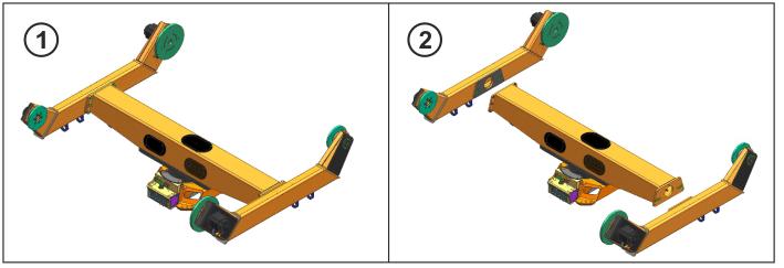 7 Transport 7 Transport 7.1 Transport Beschreibung Der Positionierer kann entweder als komplettes System (unzerlegt) oder als einzelnen Komponenten (zerlegt) transportiert werden (>>> Abb.