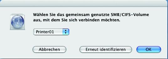 Den Macintosh Client-PC (OS 10.4) einrichten 4 Wählen Sie einen der freigegebenen Ordner als Hot Folder aus. OK. 1. Wählen Sie 2.