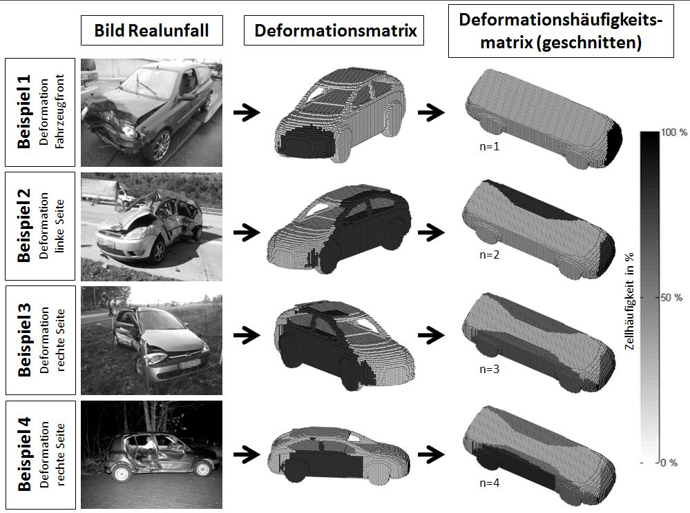 (Abbildung 3). Es resultiert eine 3-dimensionale Deformationsmatrix für jedes deformierte Fahrzeug der GIDAS-Datenbank. 2.