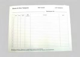Vakuumverfahren 134 C / 3,5 min Format: 295 x 210 mm 50 Bogen Chargenkontrolle / für die Dampfsterilisation Bowie