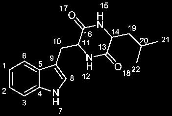 36 Experimenteller Teil 5 (3-((H-Indol-3-yl)-methyl)-6-isobutylpiperazine-2,5-dion) 2.