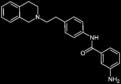68 Experimenteller Teil mmol (252 mg) 4-[2-(3,4-Dihydro-H-isochinolinyl-2-yl)-ethyl]-phenyl-amin 4 wurde nach AAV9 mit.2 mmol (97 mg) 3-Nitrophenyisocyanat umgesetzt. Summenformel: C24H24N4O3 46.