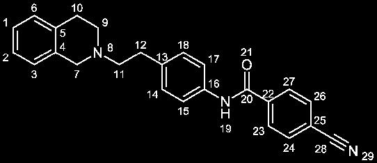 Experimenteller Teil 83 75 (4-Cyanobenzoesäure-[N-4-{2-(3,4-dihydro-H-isochinolin-2-yl)-ethyl}-phenyl]-amid) 0.