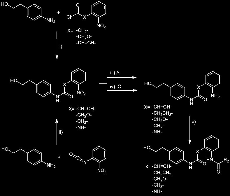 72 Projekt C: Synthese neuartiger disubstituierter Anthranilsäure-Derivate 56-58 96 6-64 67-7 96 59 74-78 Abbildung 43: Syntheseschema für die disubstituierten Anthranilsäure-Derivate mit