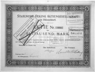 Rumänische Allgemeine Electricitäts-Ges. Akt.-Ges. (AEG Societate Generala Romana de electricitate pe actiuni) zu Berlin; eingetragen 1904 1921 wurde die Fa.