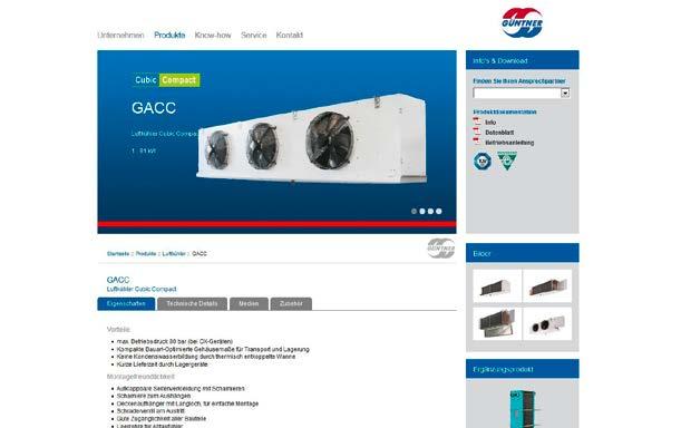 Air cooler GACC Güntner Wissen INFO Die wichtigsten Informationen auf www.guentner.