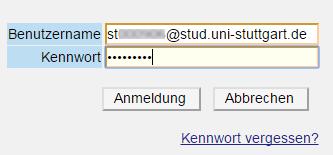 de/ Studentischer Account der Uni Stuttgart