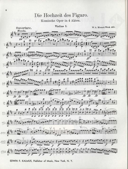 Abbildung 7 Stimme, Violine 1, erste Notenseite AG RDA