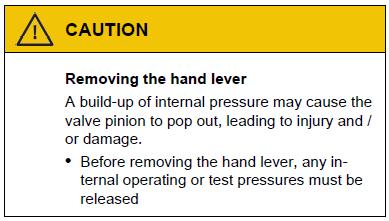 Step 2: Preparing for pressure testing Removing the protective housing A build-up of internal pressure may cause the unfixed housing parts leading
