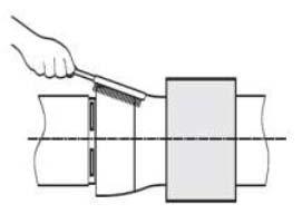 Mauerdichtmanschette für Heizwasserverbindungsleitungen Wärmepumpe - Heizsystem MDM 145 MDM 175 Mauerhülse in die vorbereitete Öffnung des Mauerwerks einbauen.