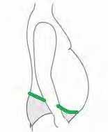 Drucke den Leggingsschnitt und den Schnitt Bauchbündchen für Schwangere aus und klebe ihn zusammen.