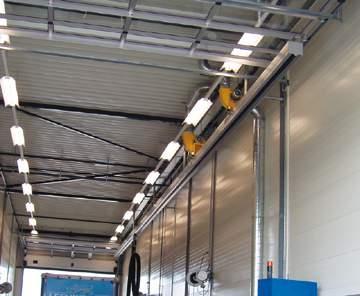 Rail d estraction en aluminium de section 180x200 mm pour diferentes postes d aspiration de gases d escapes our fumées de
