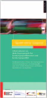 Block D Materialien Printmaterialien von Partnern der NADA Deutsche Sportjugend (Hrsg.): 1) Arbeitsmedienmappe: Sport ohne Doping!