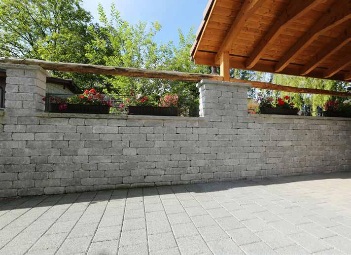 CUATRO Mauersteine zeitlos und naturnah Dieses Natursteinimitat ist ein Qualitätsprodukt aus Beton mit einem ausgewogenen Verhältnis von Preis und Leistung.