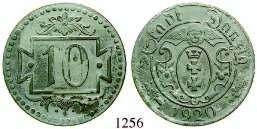D1a. f.prfr. 130,- 1257 Zink-10 Pfennig 1920.