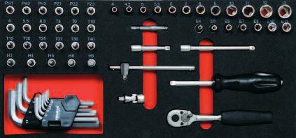 PROForm Werkstattwagen Einlagen PROForm Inlays for Roller Cabinets 5999-171 PROForm Einlagesystem Gripzangen und Rollgabelschlüssel, 4-teilig PROForm Rip Pliers and Adjustable Wrenches Inlay, 4