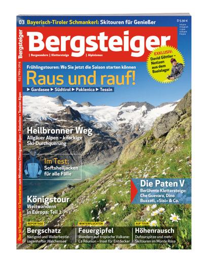 30 Minuten Höhendifferenz 20 25 m pro Route alpinwelt, Ausgabe 2/2015, Text & Foto: Pirmin Bertle Bergsteiger sein BERGSTEIGER lesen! Jeden Monat neu am Kiosk!