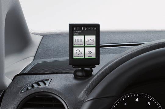 Für Fahrzeuge ohne Mobiltelefonvorbereitung ab Werk Volkswagen Original Bluetooth-Touch Phone-Kit Das Touch Phone-Kit bietet Ihnen höchsten Bedienkomfort bei maximaler Sicherheit.