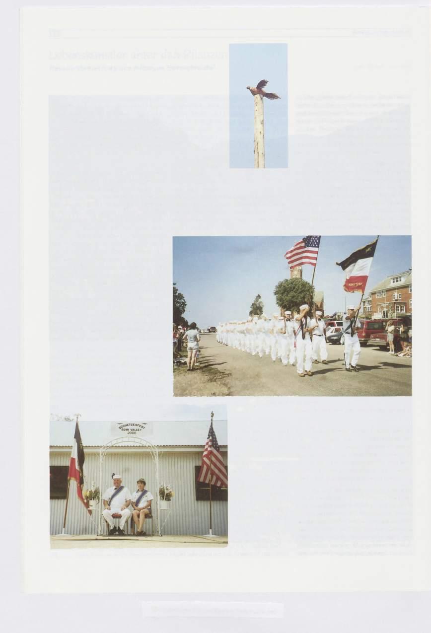 128 NR. 3/2001 Schiitzenfest in Bow Valley Sauerlandische Traditionspflege in Nebraska, USA )n Robert Rameil Am 3.