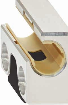 rollers, drylin W hybrid roller bearings run smoothly without any lubrication.