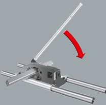Systembeschreibungen Steptec Steptec-Stanze Kombi-Werkzeug, nutzbar als Schere- / Stanze für Steptec-Schienen. Betätigung mit Handhebel schneller und präziser als Trennschleifer.