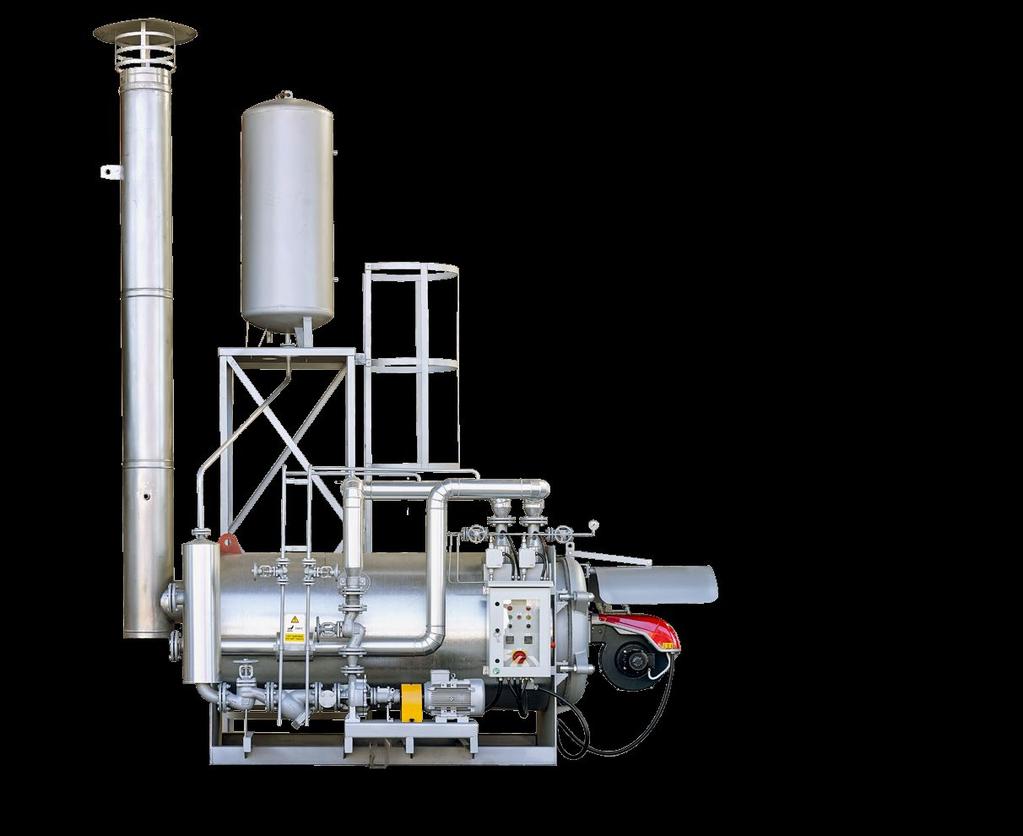 Vorteile auf einen Blick Kapazität von 200 000 kcal/h bis 2 000 000 kcal/h Doppelrohr-Heizwendel mit zwei Leitungen Brenner für alle Brennstoffarten geeignet Komplettsystem mit Expansionsgefäss und