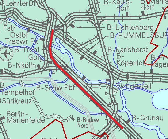 Neu: Ostkreuz Ring-F - Grünau Lage im Netz Termine 23. 28.11. neu im Dezember 2016 noch in Abstimmung (12.