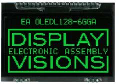 EA OLED SERIE EA OLEDL128-6 Mit der EA OLED Serie führt ELECTRONIC ASSEMBLY die weltweit erste Displayfamilie mit OLED- Technologie für direktes Einlöten ein.