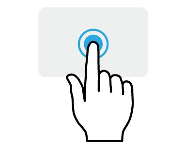 20 - Verwendung des Präzisions-Touchpad V ERWENDUNG DES PRÄZISIONS- T OUCHPAD Mit dem Touchpad steuern Sie den Pfeil (oder 'Cursor') auf dem Bildschirm.