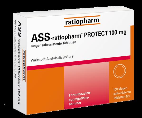 sparen Herz & Kreislauf ASS-ratiopharm PROTECT 100 mg Thrombozytenaggregationshemmer (TAH)** magensaftresistente Tabletten, 100 Stück Venenpflege Antistax extra Zur Behandlung chronischer