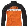 Dezenter KTM-Stick auf der Brust und großer Logodruck am Rücken, 65 % Polyester / 35 % Baumwolle.