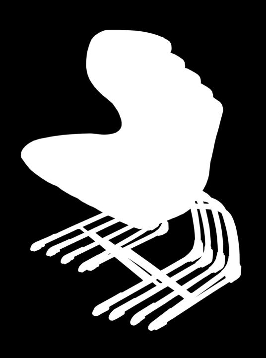 Stühle kompakt stapelbar Sitzfarbe: KU01 Kunststoffgleiter Schreibstütze: Links / Rechts Reihenverbinder Größe 3 / 4 / 5 / 6 / 7 3 / 4 / 5 / 6 / 7 Modell H3492 H3493 Für Tragekomfort sorgt ein