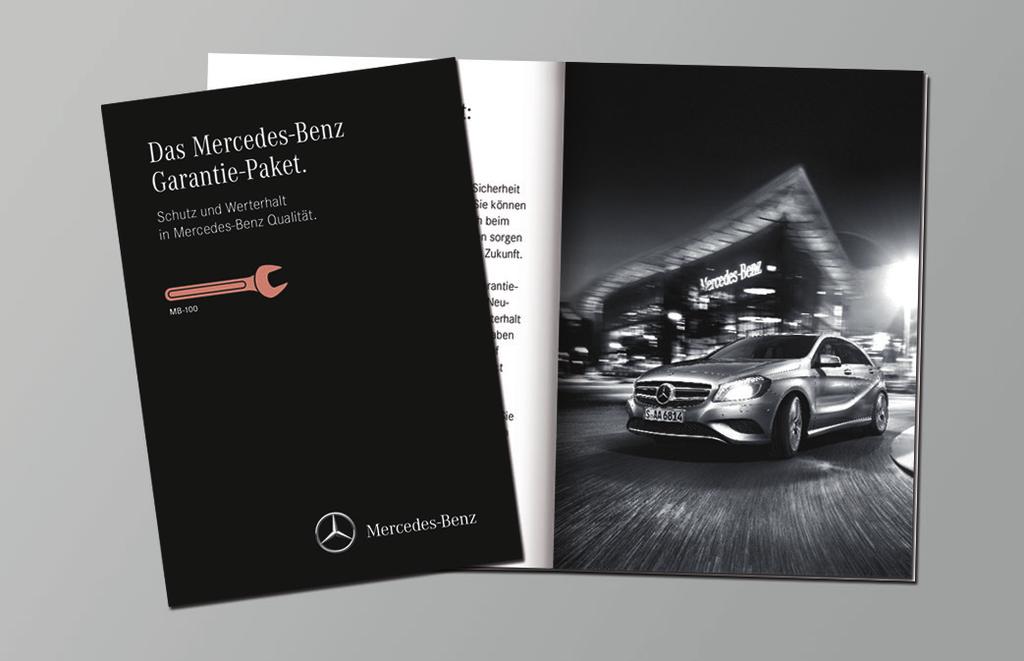 Das Mercedes-Benz Garantie-Paket nach Wartung oder Hauptuntersuchung. Die Hauptuntersuchung inklusive Abgasuntersuchung.