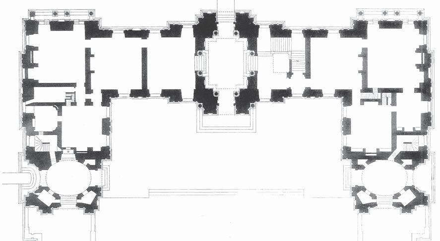 14. Schloss Maisons, Erdgeschoss-Grundriss, Rekonstruktion, Braham