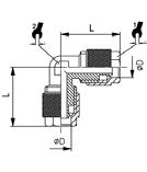 connector, /3 2, / 3 /x/ / 2, / / 1 33, /, T-Einschraubverschraubung konisch