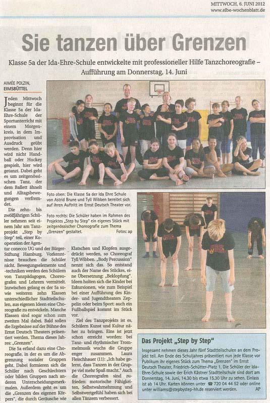Artikel aus: Elbe Wochenblatt Titel: Sie tanzen über Grenzen