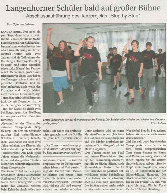 Artikel aus: Hamburger Wochenblatt Lokalzeitung für Langenhorn, Fuhlsbüttel, Hummelsbüttel Rubrik: Menschen für Menschen