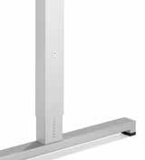 from 650 to 850 mm for frequent use of workstations by different employees (1) height adjustable
