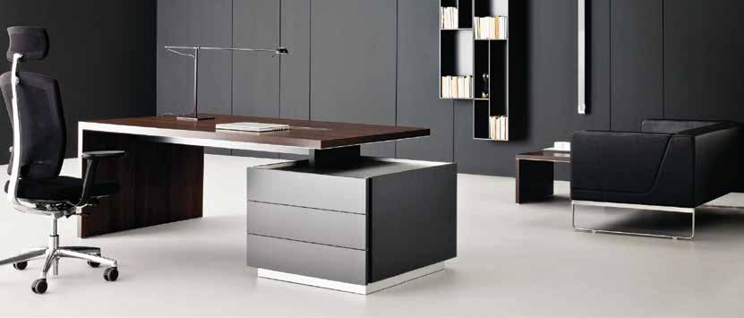 OSTIN executive set of office furniture Büromöbel-System design: Piotr Kuchciński Simple and distinctive form of OSTIN office furniture is inspired by the geometry of the contemporary modernistic